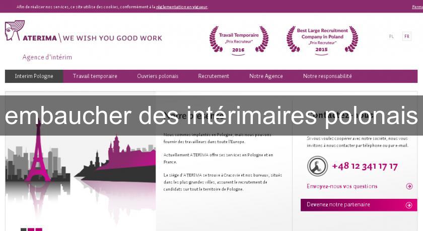 embaucher des intérimaires polonais embaucher des intérimaires polonais