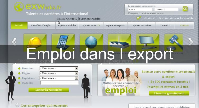 Emploi dans l'export Emploi dans l'export