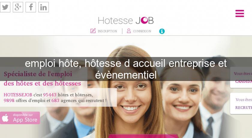 emploi hôte, hôtesse d'accueil entreprise et évènementiel