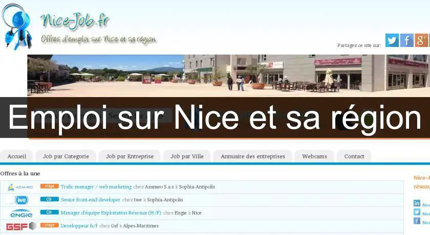 Emploi sur Nice et sa région