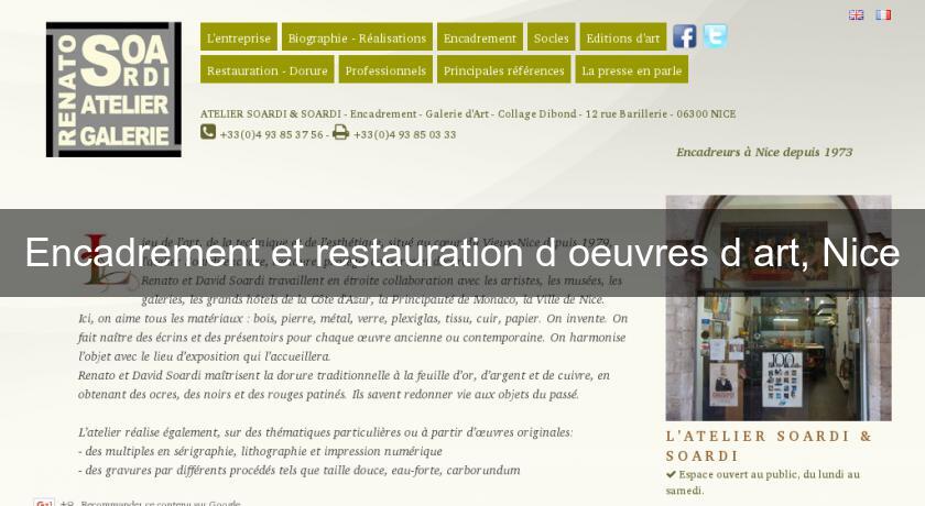 Encadrement et restauration d'oeuvres d'art, Nice