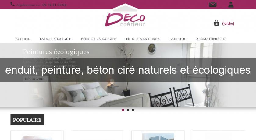 enduit, peinture, béton ciré naturels et écologiques enduit, peinture, béton ciré naturels et écologiques