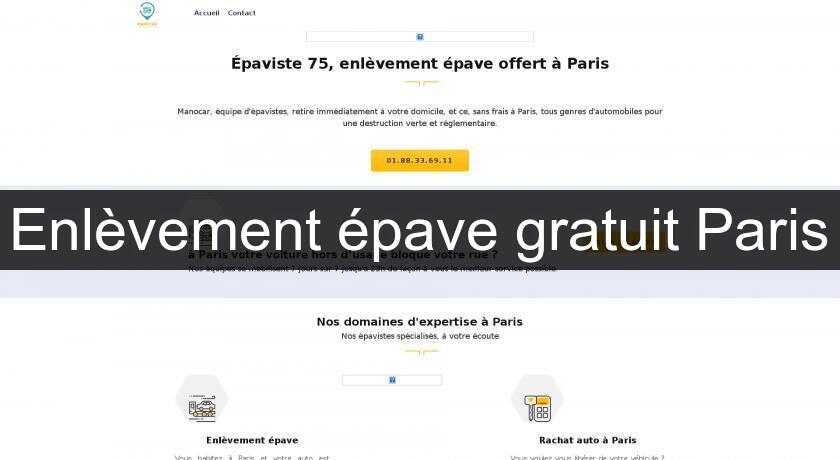 Enlèvement épave gratuit Paris