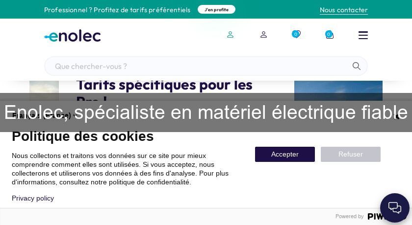 Enolec, spécialiste en matériel électrique fiable