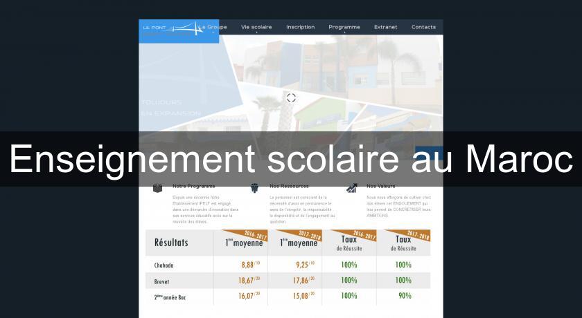 Enseignement scolaire au Maroc Enseignement scolaire au Maroc