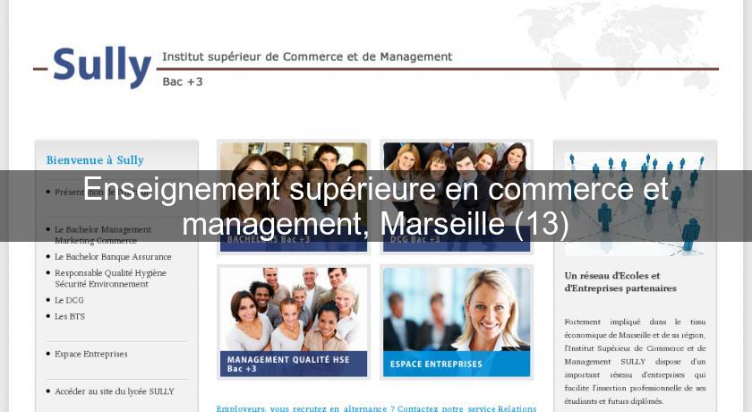 Enseignement supérieure en commerce et management, Marseille (13) Enseignement supérieure en commerce et management, Marseille (13)