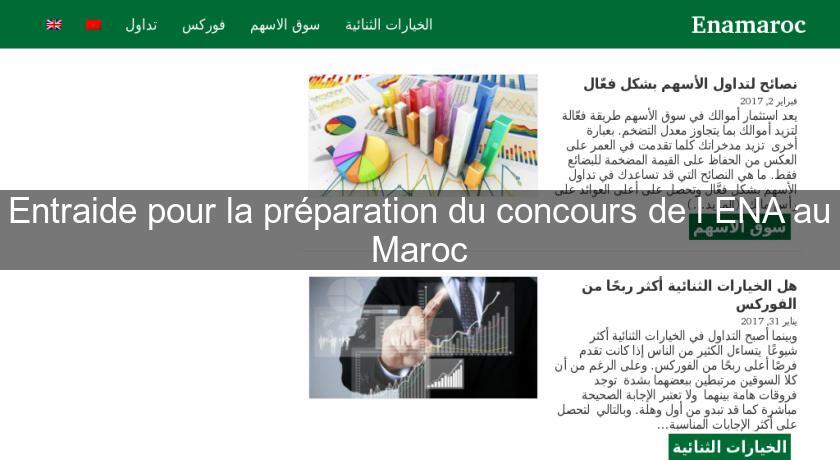 Entraide pour la préparation du concours de l'ENA au Maroc