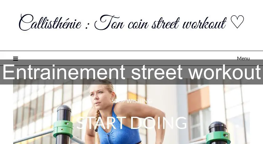 Entrainement street workout