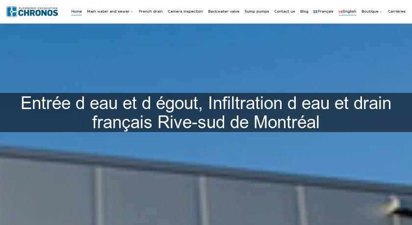 Entrée d'eau et d'égout, Infiltration d'eau et drain français Rive-sud de Montréal