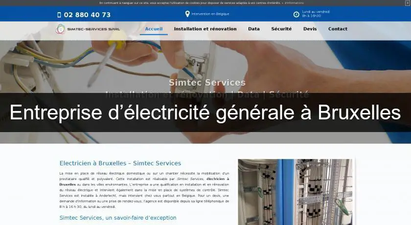 Entreprise d’électricité générale à Bruxelles