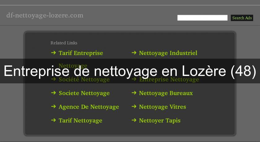 Entreprise de nettoyage en Lozère (48)