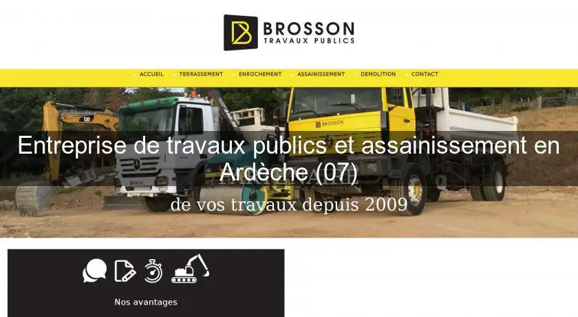 Entreprise de travaux publics et assainissement en Ardèche (07)