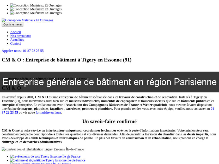 Entreprise générale de bâtiment en région Parisienne Entreprise générale de bâtiment en région Parisienne