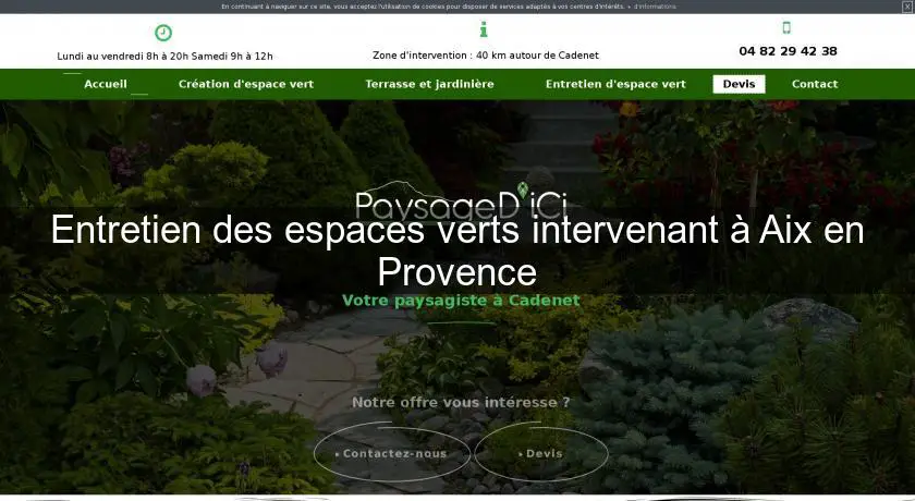 Entretien des espaces verts intervenant à Aix en Provence