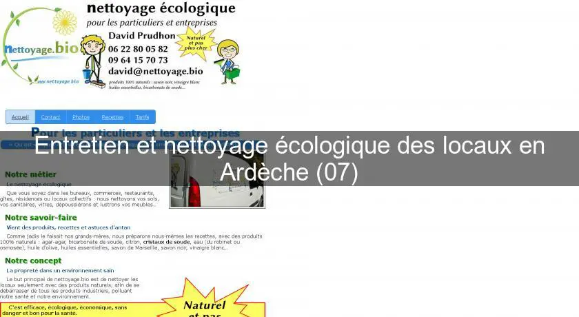 Entretien et nettoyage écologique des locaux en Ardèche (07)