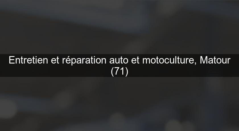 Entretien et réparation auto et motoculture, Matour (71)