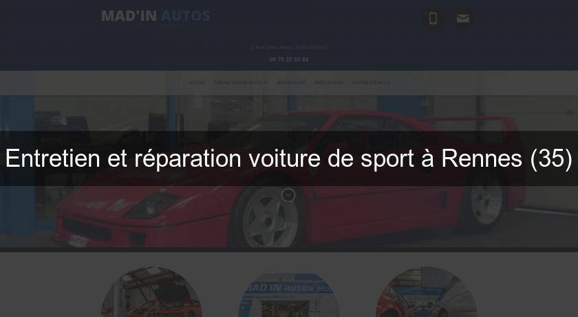 Entretien et réparation voiture de sport à Rennes (35)