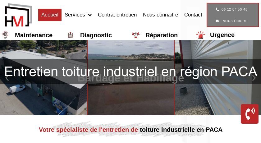 Entretien toiture industriel en région PACA