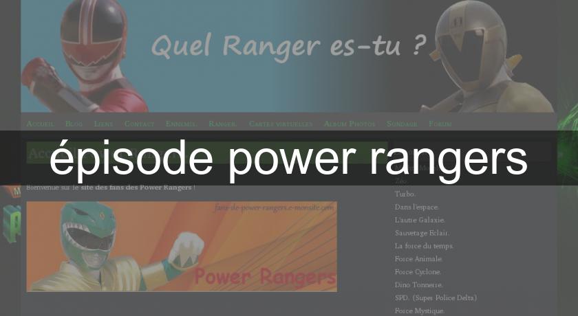 épisode power rangers