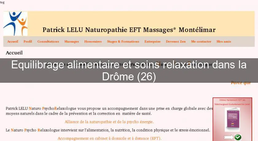 Equilibrage alimentaire et soins relaxation dans la Drôme (26)