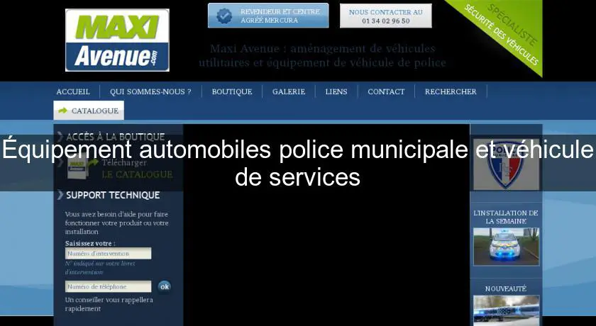 Équipement automobiles police municipale et véhicule de services