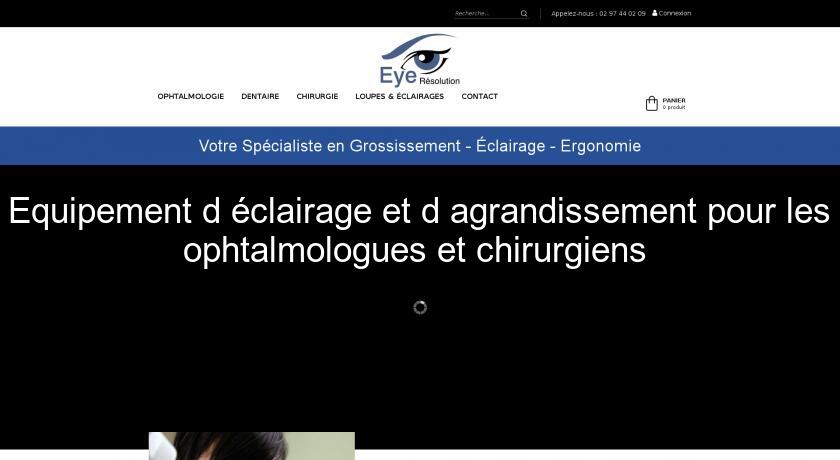 Equipement d'éclairage et d'agrandissement pour les ophtalmologues et chirurgiens Equipement d'éclairage et d'agrandissement pour les ophtalmologues et chirurgiens