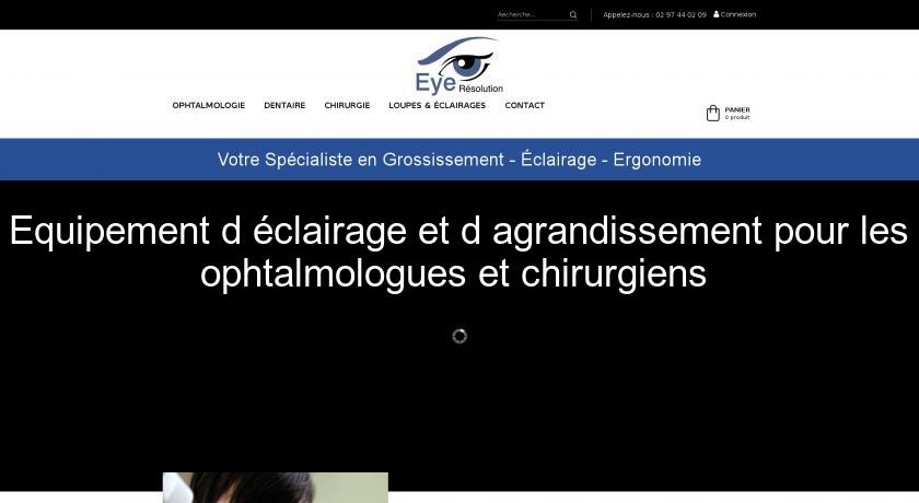 Equipement d'éclairage et d'agrandissement pour les ophtalmologues et chirurgiens 