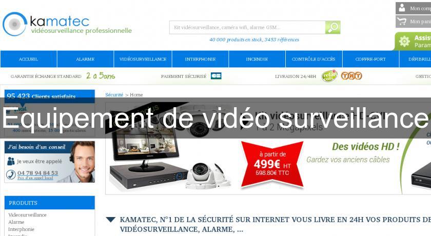 Equipement de vidéo surveillance Equipement de vidéo surveillance