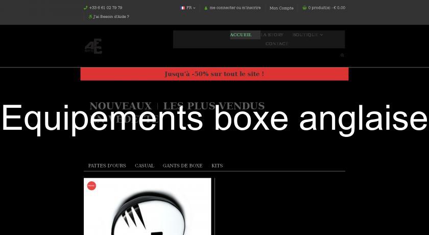 Equipements boxe anglaise Equipements boxe anglaise