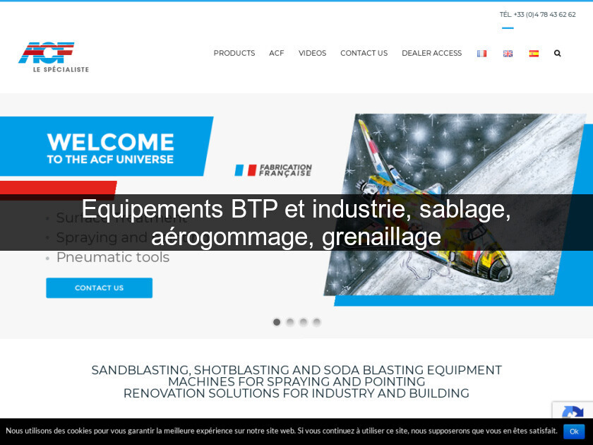 Equipements BTP et industrie, sablage, aérogommage, grenaillage Equipements BTP et industrie, sablage, aérogommage, grenaillage