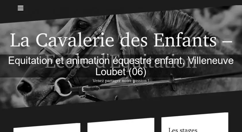 Equitation et animation équestre enfant, Villeneuve Loubet (06)