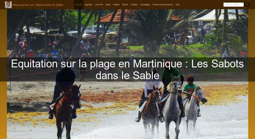 Equitation sur la plage en Martinique : Les Sabots dans le Sable