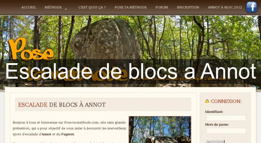 Escalade de blocs a Annot