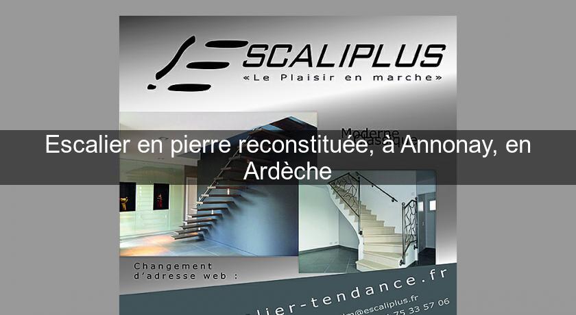 Escalier en pierre reconstituée, à Annonay, en Ardèche Escalier en pierre reconstituée, à Annonay, en Ardèche