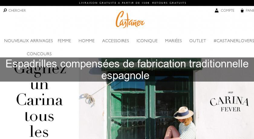 Espadrilles compensées de fabrication traditionnelle espagnole Espadrilles compensées de fabrication traditionnelle espagnole