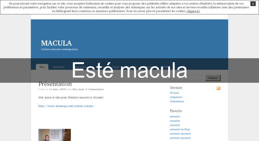 Esté macula Esté macula