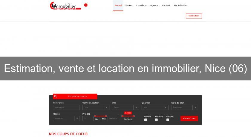 Estimation, vente et location en immobilier, Nice (06)