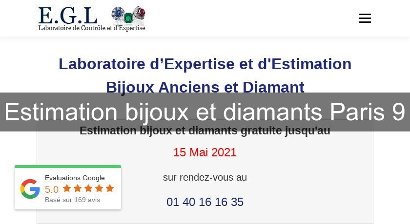 Estimation bijoux et diamants Paris 9