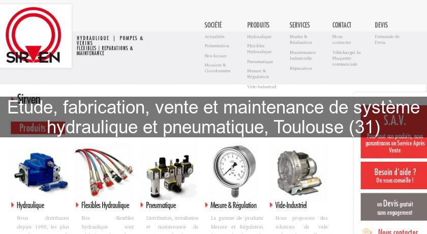Etude, fabrication, vente et maintenance de système hydraulique et pneumatique, Toulouse (31) Etude, fabrication, vente et maintenance de système hydraulique et pneumatique, Toulouse (31)