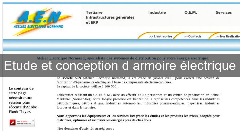 Etude et conception d'armoire électrique Etude et conception d'armoire électrique