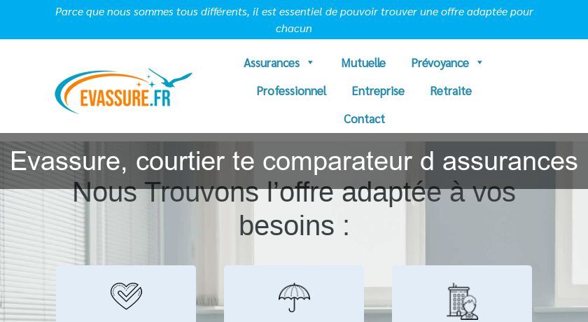 Evassure, courtier te comparateur d'assurances