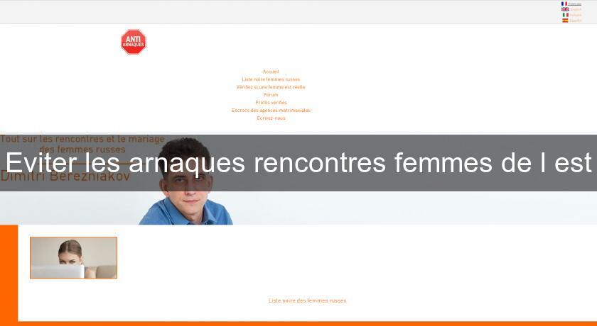 Eviter les arnaques rencontres femmes de l'est