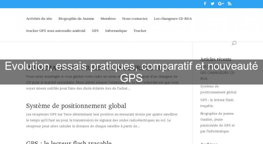 Evolution, essais pratiques, comparatif et nouveauté GPS Evolution, essais pratiques, comparatif et nouveauté GPS
