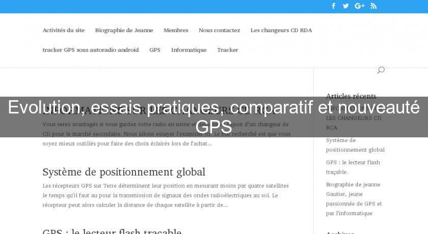 Evolution, essais pratiques, comparatif et nouveauté GPS