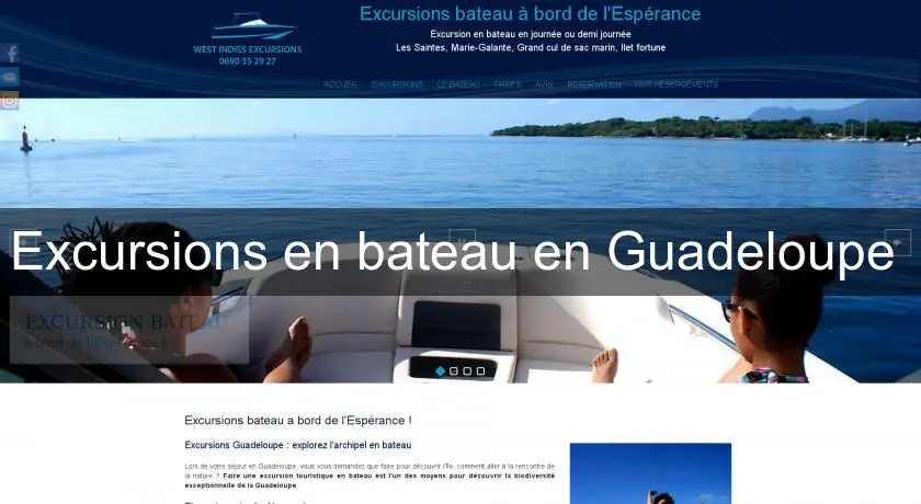 Excursions en bateau en Guadeloupe 