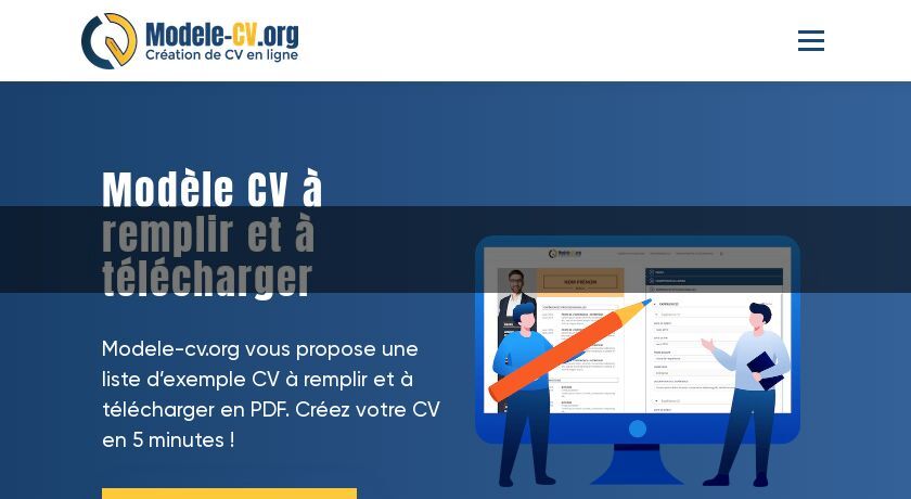 Exemple de CV à télécharger Exemple de CV à télécharger