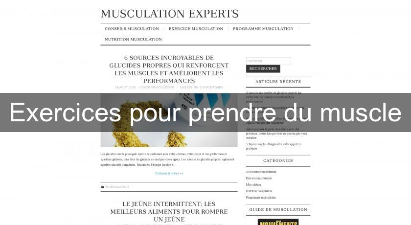 Exercices pour prendre du muscle Exercices pour prendre du muscle