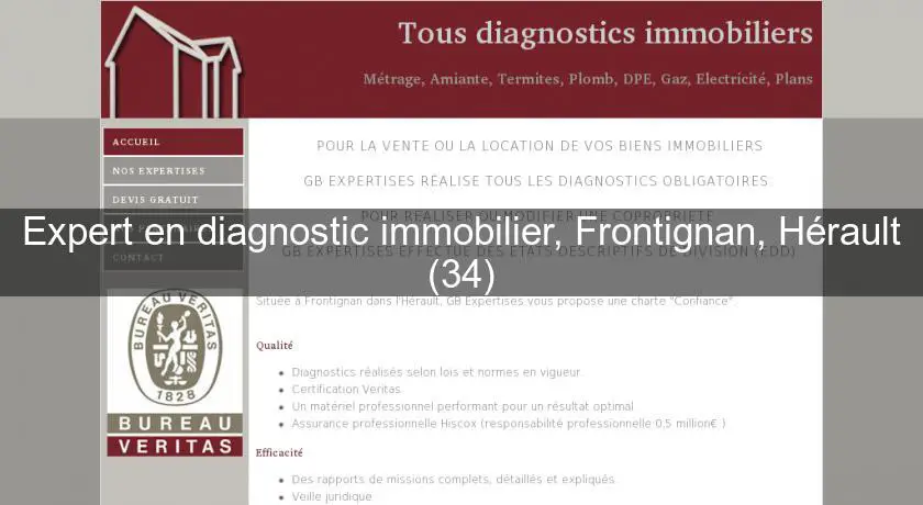 Expert en diagnostic immobilier, Frontignan, Hérault (34)