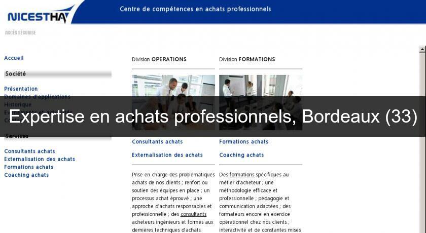 Expertise en achats professionnels, Bordeaux (33) Expertise en achats professionnels, Bordeaux (33)