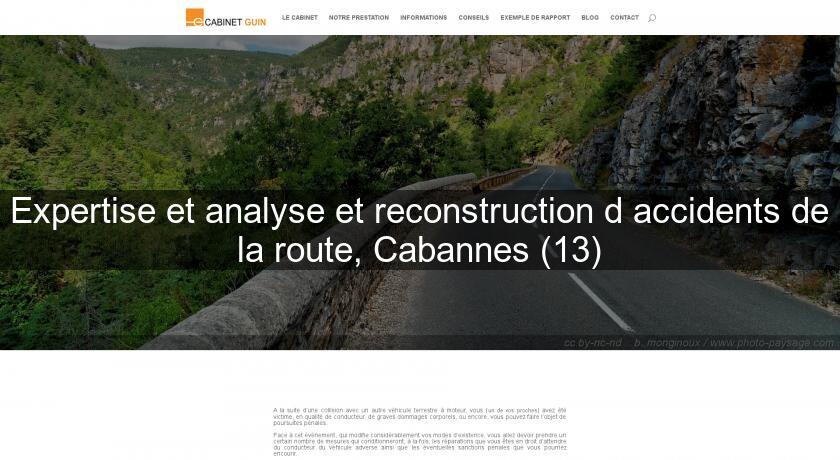 Expertise et analyse et reconstruction d'accidents de la route, Cabannes (13)